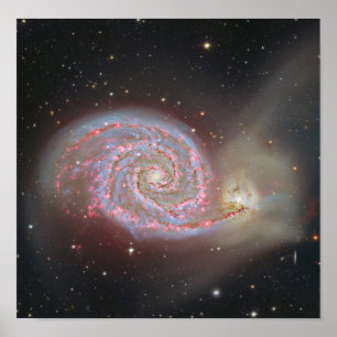 Plakat der Galaxie-M51