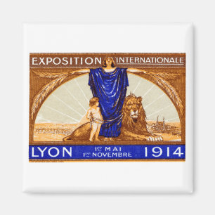Plakat der internationalen Ausstellung Lyon 1914 Magnet