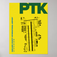Plakat des internationalen Flughafens Oakland Land