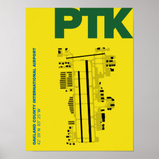 Plakat des internationalen Flughafens Oakland Land