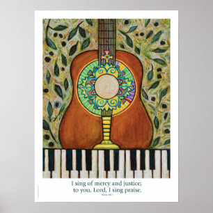 Plakat des Psalms 101, des heiligen Abendmahl und