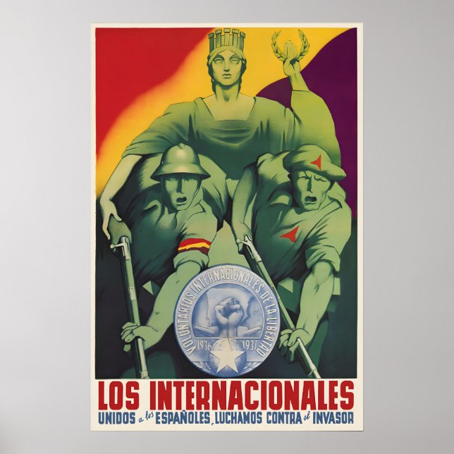 Plakat des Spanischen Bürgerkriegs Internationale  (Vorne)