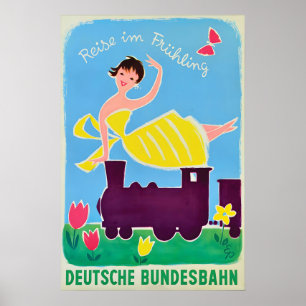 Plakat Deutsche Bahn -In den Frühling-