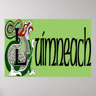 Plakat-Druck des Limerick-(Gälisch) Poster