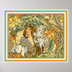 Plakat/Druck:  Kunst Nouveau - Sprache der Blumen Poster