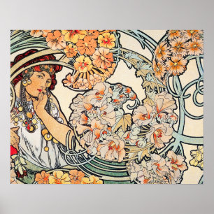 Plakat/Druck: Mucha - Sprache der Blumen II Poster