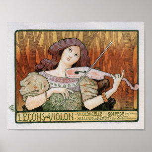 Plakat-Druck: Violinen-Lektionen durch Paul Poster