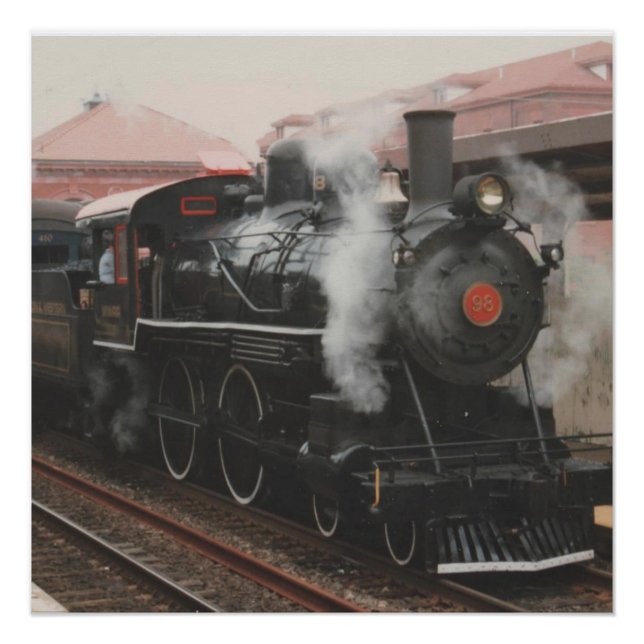 Plakat einer Dampflokomotive Poster (Vorderseite)