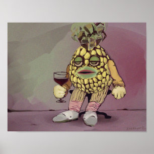 Plakat eines Ananas