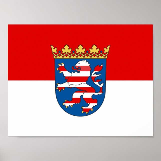 Plakat Flagge Hessen (Vorne)