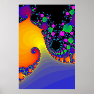 Plakat: Fraktal-Spiralen Poster