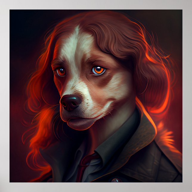 Plakat Frau Fanatsy Dog (Vorne)