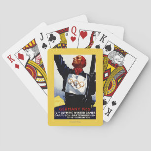 Plakat für die Olympischen Winterspiele 1936 Spielkarten