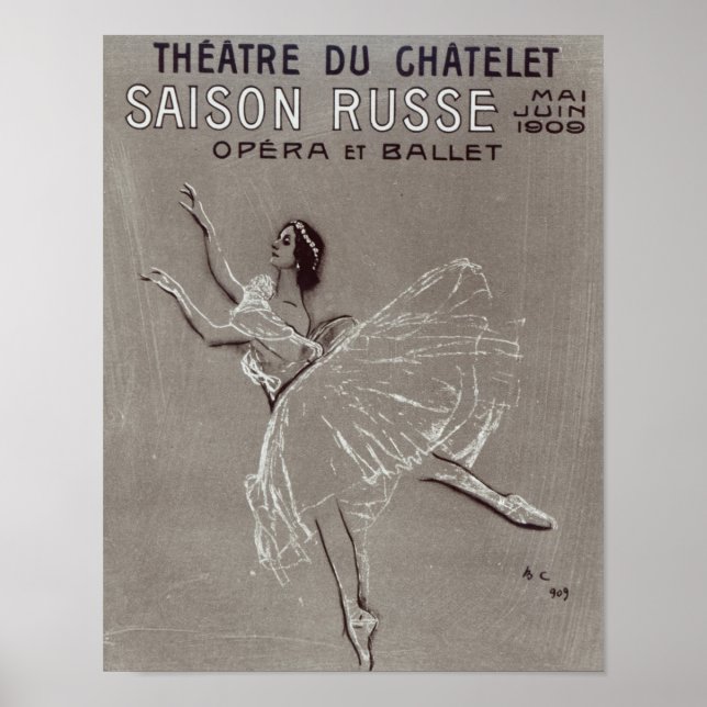 Plakat für die "Saison Russe" (Vorne)