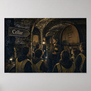 Plakat für die Untergrundtour durch eine belgische