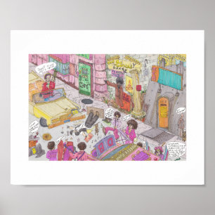 Plakat für eine Disco-Beerdigung nach Fahrerflucht