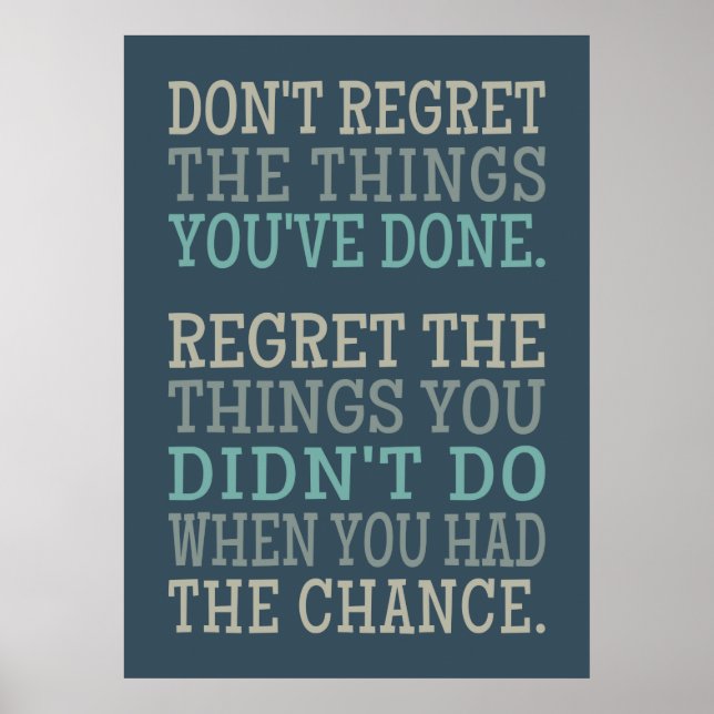 Plakat für Inspiration REGRETS (Vorne)