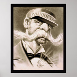 Plakat für Vintage Zugführer