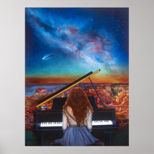 Plakat_Girl am Klavier Poster