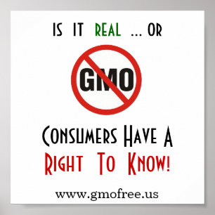 Plakat - GMO, Recht zu wissen