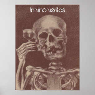 Plakat in Vino veritas = im Wein,