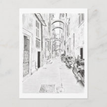 Plakat Italienische Schmalstraße
