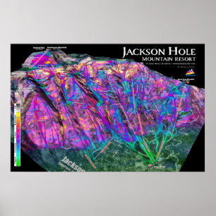 Plakat Jackson Hole 3dSkiMaps