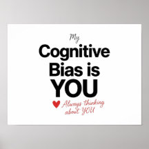 Plakat kognitive Verzerrung Psychologie Geschenk f