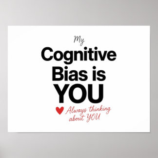 Plakat kognitive Verzerrung Psychologie Geschenk f