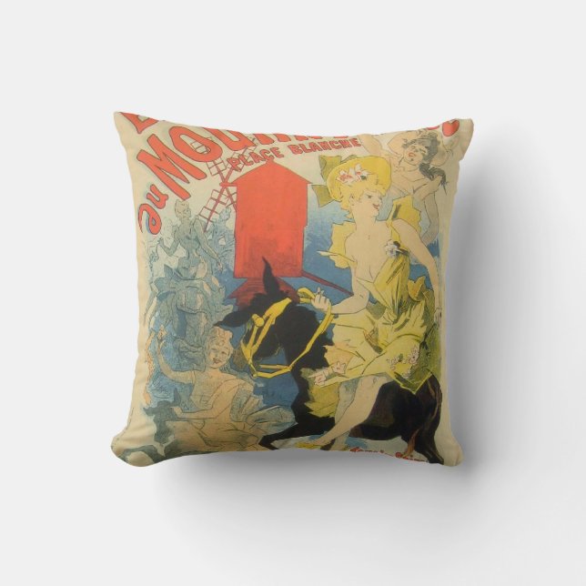 Plakat-Kunst Toulouse Lautrec Kissen (Vorderseite)
