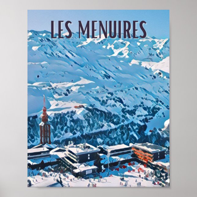 Plakat Les Menuires Skistation (Vorne)