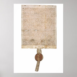 Plakat-Magna Cartaversion 1297 mit Siegel Poster