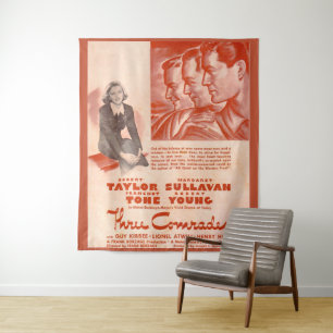 Plakat mit 1938 drei Kameraden Wandteppich