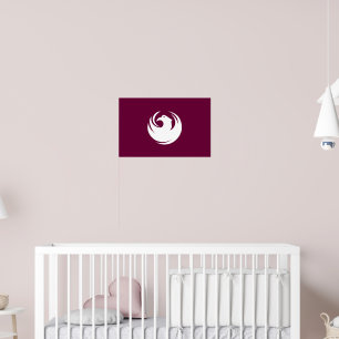 Plakat mit Flagge von Phoenix, Arizona