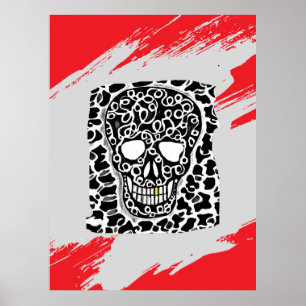 Plakat mit Totenkopf-Design
