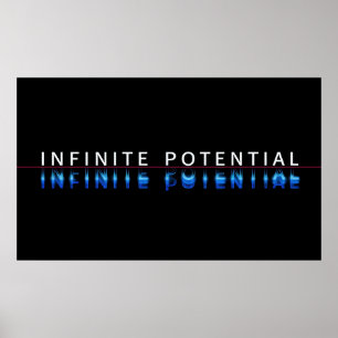 Plakat mit unendlichem Potenzial-Glitch