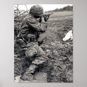Plakat mit USA-Armee in Vietnam