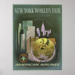 Plakat mit Vintagem die Messe-Plakat-Druck der