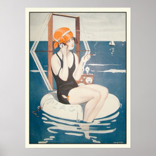 Plakat mit Vintager französischer