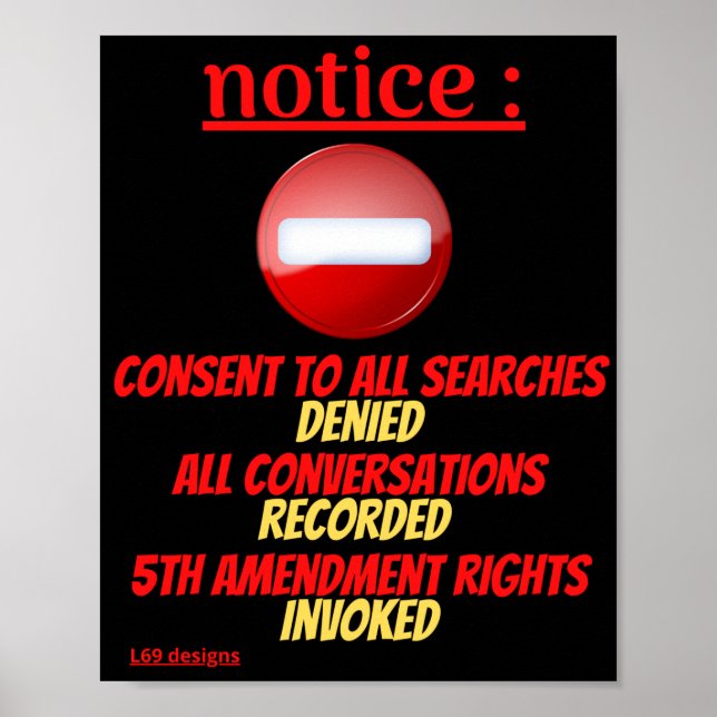 Plakat "NOTICE.." (Vorne)