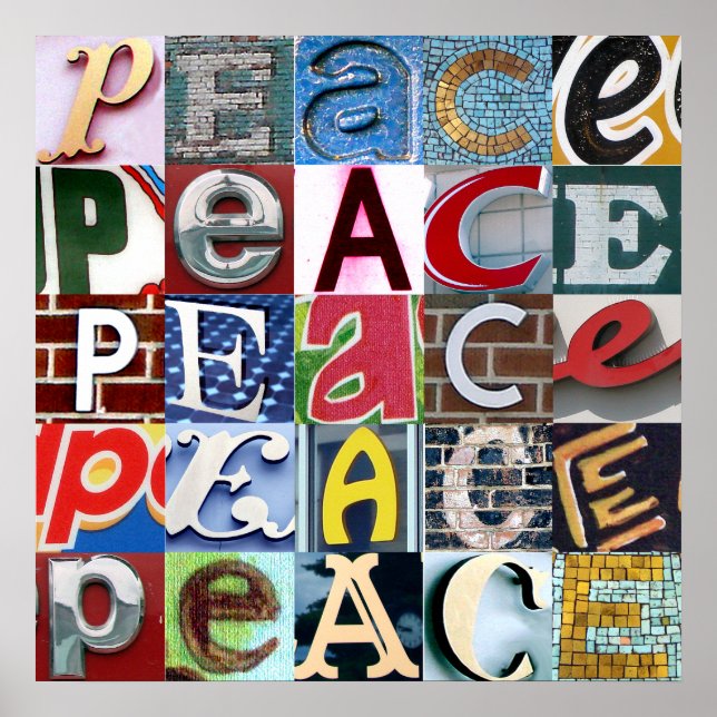 Plakat "PEACE Signs" (Vorne)