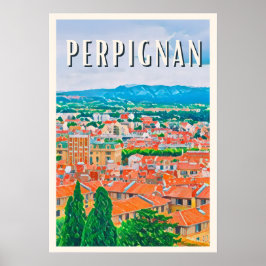 Plakat Perpignan Foto Vintage