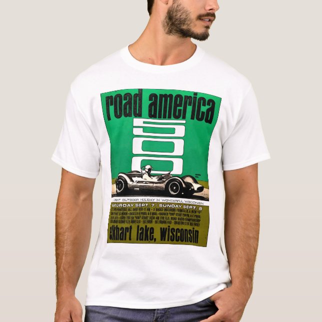 Plakat - Road, Amerika 500, Elkhart, Wisconsin T-Shirt (Vorderseite)