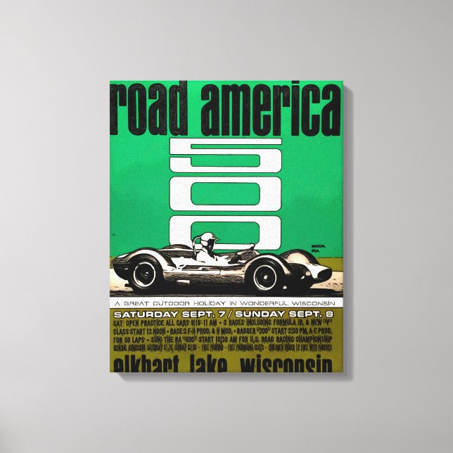 Plakat - Road Amerika 500, Leinwanddruck (Vorderseite)