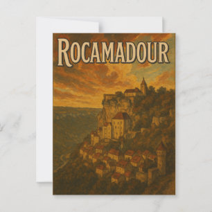 Plakat Rocamadour - Frankreich - Departement Lot - Postkarte