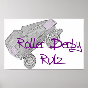 Plakat Rollen-Derbys Rulz