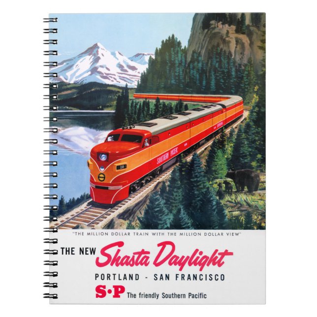 Plakat Shasta Tageslicht-Portlands San Francisco Notizblock (Vorderseite)