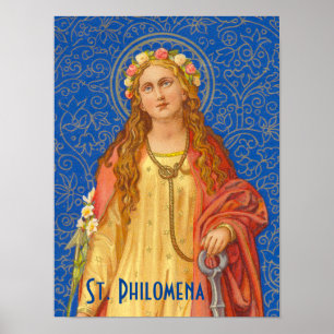 Plakat 'St. Philomena mit Anker (SNV 051)'