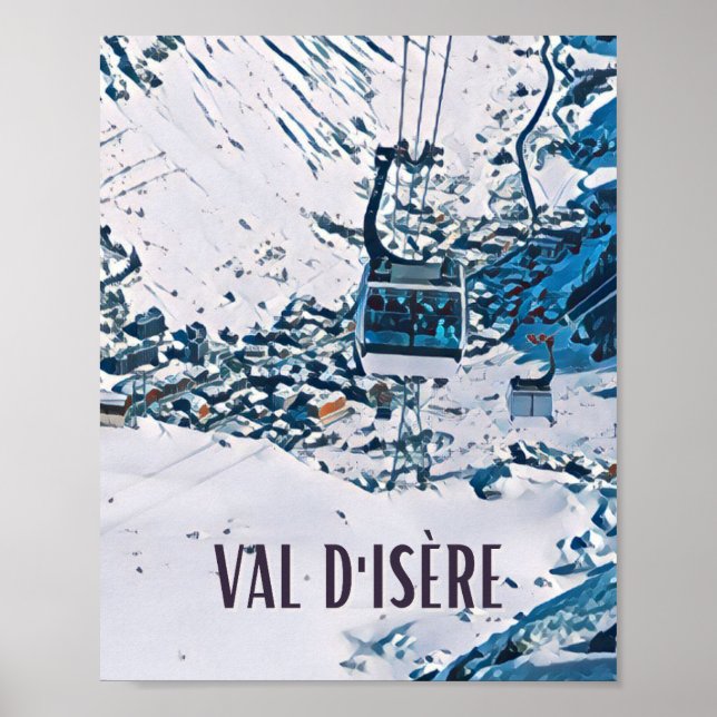 Plakat Val d’Isère Skistation (Vorne)