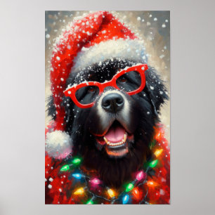Plakat von Silly Christmas Newfie